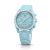 MoonSwatch lichtblauw/wit rubber MoonSwatch lichtblauw/wit rubber