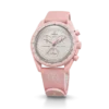MoonSwatch lichtroze/witte rubberen band MoonSwatch lichtroze/witte rubberen band