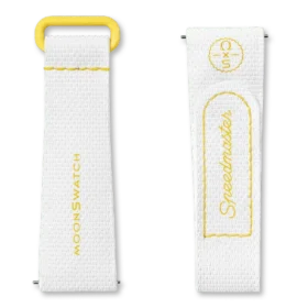 MoonSwatch wit/geel rubber